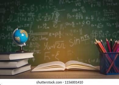 Back School Supplies Books Blackboard On Stock Photo 1156001410 | Shutterstock