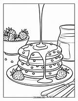 80  Pancake Coloring Pages For Kids & Adults Free Printable PDFs sketch template