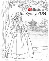 Korean Coloring Pages sketch template