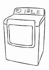 Washing Machine Coloring Clipart Washer Pages Dryer Machines Template  sketch template
