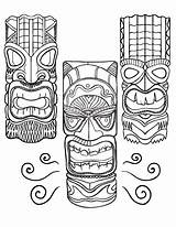 Printable Tiki Mask Coloring Page Free Pdf Download At Sketch coloring  sketch template
