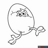 Cartoon Egg Coloring Page  Easy Drawing Guides sketch template