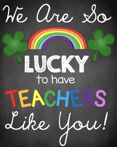 Printable poster - We are so lucky to have teachers like you! Perfect ...