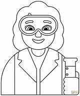 Woman Scientist Emoji coloring Page  Free Printable Coloring Pages sketch template