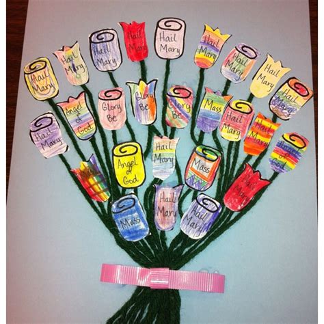 Kindergarten Spiritual Bouquet | Mothers day crafts preschool, Catholic ...