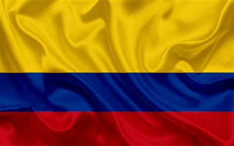 Descargar fondos de pantalla Bandera colombiana, Colombia, América del Sur, la seda, la bandera ...