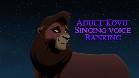 Ranking Adult Kovu's singing voice - Lion King 2 - YouTube