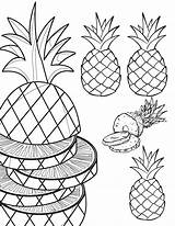 Free Printable Pineapple Coloring Pages For Kids And Adults sketch template