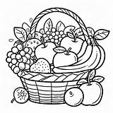Printable Fruit Basket coloring Page  Download Print Or Color Online sketch template