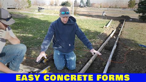 How We Build Easy Forms For Concrete Curb - YouTube