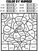 Multiplication Color By Number Coloring Pages Sketch Page sketch template
