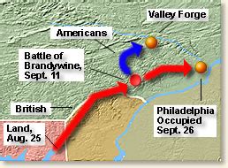 American Revolution Valley Forge Map