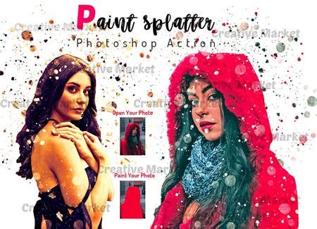 Paint Splatter Photoshop Action 6475081 - FreePSDvn