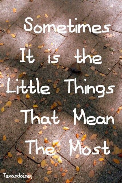 Sometimes It Is The Little Things | Matter quotes, Top quotes inspiration, Little things