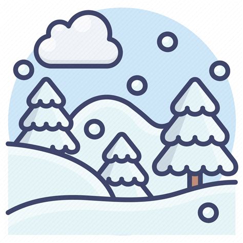 Landscape, snow, snowfall, winter icon - Download on Iconfinder