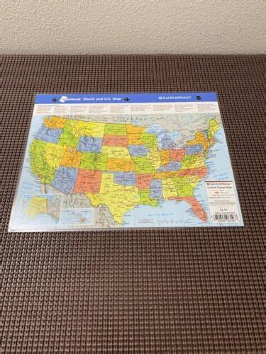 World and U.S. Map Rand McNally Laminated Notebook Map | #4603237859