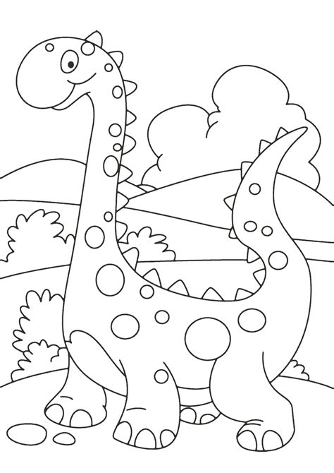 Preschool Dinosaur Coloring Pages Printable