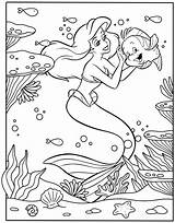 Ariel And Sisters Coloring Pages sketch template