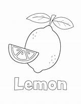 Lemon Coloring Page sketch template