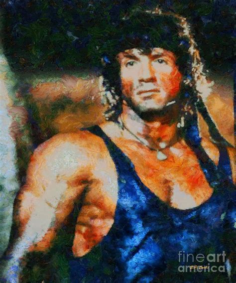 Sylvester Stallone First Blood Painting by Elizabeth Coats | Fine Art America