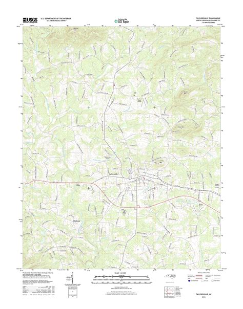 MyTopo Taylorsville, North Carolina USGS Quad Topo Map