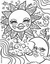 Sun Coloring Pages For Adults sketch template