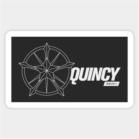 the quincy logo on a black background