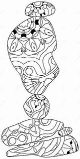 Vector Illustration Of Balance Made Decorative Stones For Coloring  sketch template