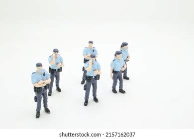 Fun Group Cartoon Security Police Officers Stock Photo 2157162037 ...