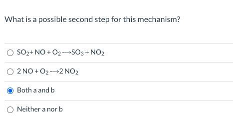 Solved Consider the overall reaction 2 SO2(g) + O2(g) +2 | Chegg.com