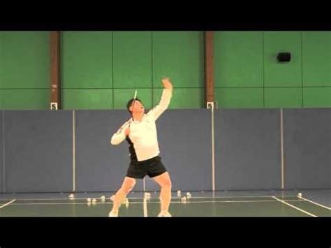 Badminton Smash Skill (6) How to Add Extra Power (Fully Stop and ...