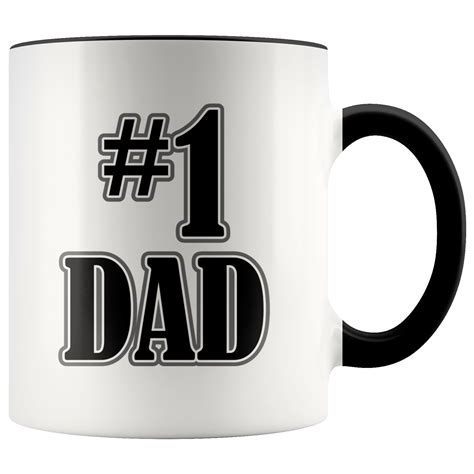 Number 1 Dad Coffee Mug 1 Dad Coffee Cup Funny Gift for | Etsy