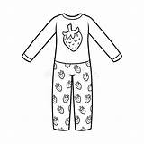 Pajama Coloring Template Outlines Pages Pajamas Pyjamas Kids Book  sketch template