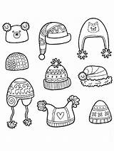 Winter Hat Coloring Page sketch template