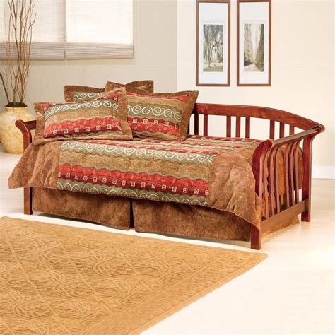 Hillsdale Dorchester Solid Pine Wood Daybed in Brown Cherry Finish ...