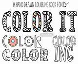 Coloring Fonts For Kids Pages sketch template