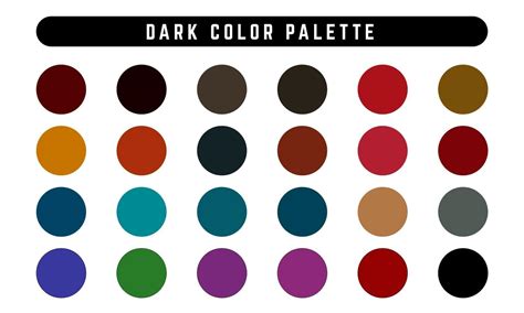 Dark Color Palette Set 2209352 Vector Art at Vecteezy