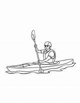 Canoe Coloring Pages For Kids Sketch Page sketch template
