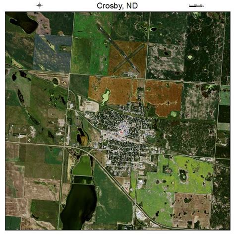 Aerial Photography Map of Crosby, ND North Dakota