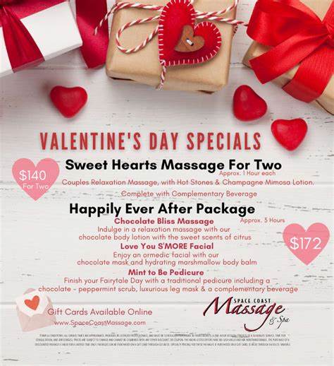 Valentine's Day Spa Specials for Two at Space Coast Massage