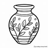 Empty Vase Coloring Pages  Free & Printable sketch template