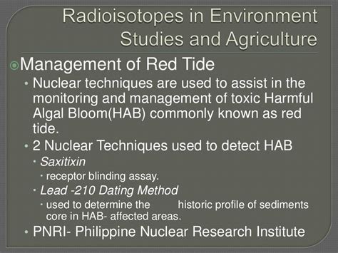 Uses of radioisotopes