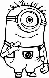 Minion Thinking Coloring Page  Wecoloringpagecom sketch template