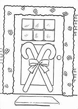 Christmas Door sketch template