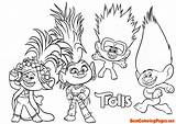 Trolls Movie Coloring Pages  Free Printable coloring sketch template
