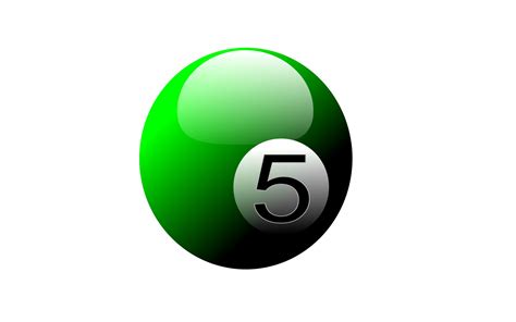 Green Number 5 Pool Ball Free Stock Photo - Public Domain Pictures