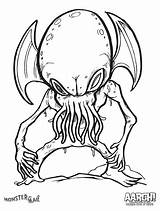 Scary Alien Pages Coloring sketch template