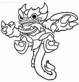Skylanders Giants Coloring Pages Drobot Wow Pow sketch template