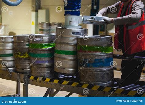 Beer Kegs. Many Metal Beer Keg Stand in Rows in a Warehouse Stock Photo - Image of barrel, food ...