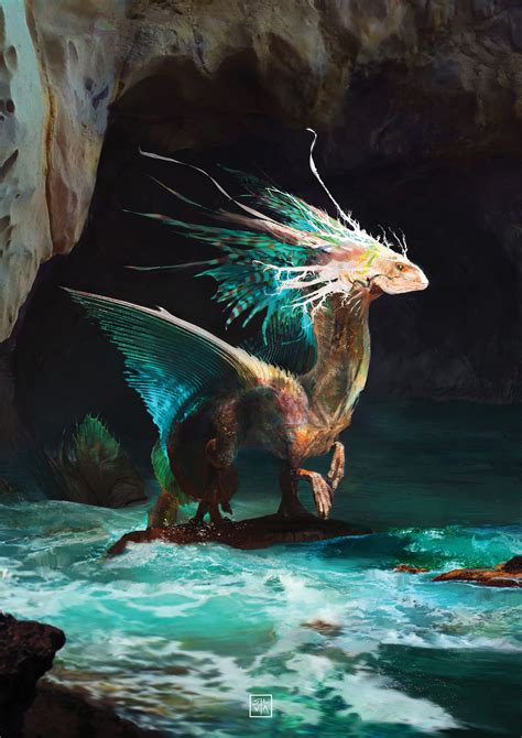 ArtStation - Water Dragon, Silvia Pasqualetto | Fantasy creatures, Dragon art, Water dragon